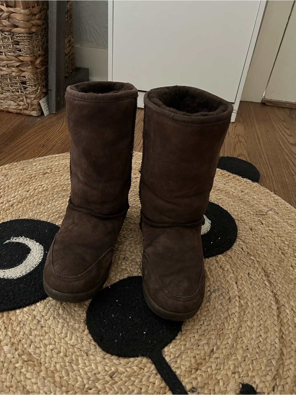 Classic Women's Brown Suede Shearling Bearpaw Boots